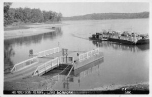 Lake Norfork Arkansas Henderson Ferry Scenic View Real Photo Postcard AA68314