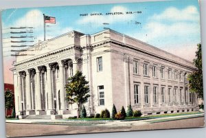 Postcard WI Appleton Post Office