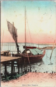 Singapore Native Boat Singapore Coloured Postcard C074