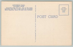 Columbia River Hwy Oregon~Latourelle Falls~1940s Linen Postcard