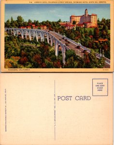 Arroyo Secco, Colorado Street Bridge, Showing Hotel Vista Del Arroyo (11066