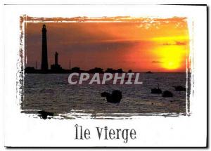 Postcard Modern Colors of Brittany Plouguerneau Phare Ile Vierge