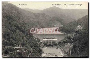 Postcard Old Electricity Puy de Dome the & # 39usine and dam