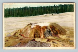 Yellowstone Park WY, The Sponge, Upper Geyser Basin, Vintage Wyoming Postcard