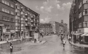 Traffic Policeman At Aalborg Vesterbro Real Photo Holland Postcard