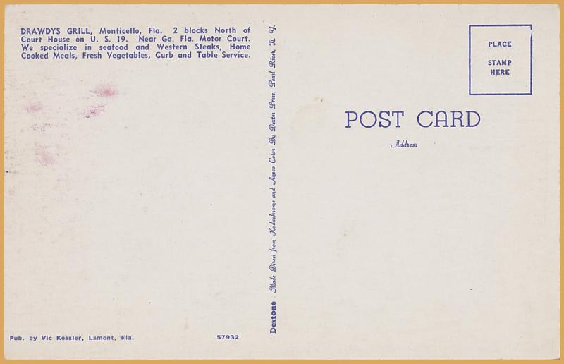Monticello, FLA., Drawdy's Grill, Classic Coca Cola Diner
