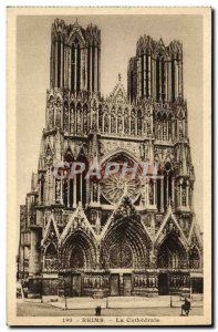 Old Postcard Reims Cathedral