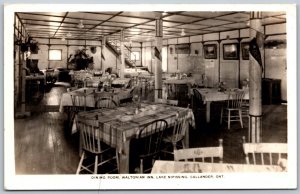 Postcard RPPC c1948 Callander Ontario Dining Room Waltonian Inn Lake Nipissing