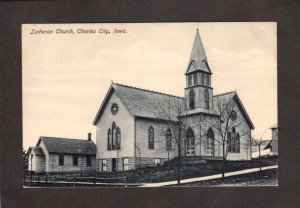 IA Lutheran Church Charles City Iowa Vintage Postcard