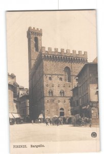 Florence Italy RPPC Real Photo 1901-1907 Bargello Museum  Street Scene