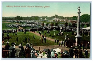 c1910 Military Review on the Plains of Abraham Quebec Canada Postcard