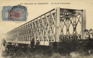 djibouti, Le Pont d'Aousche (1927) Stamp Postcard