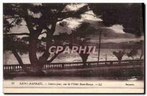 Old Postcard Saint Raphael Contre Jour View From & # 39Hotel Beau Rivage