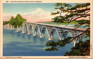 Oregon North Bend Coos Bay Bridge Curteich