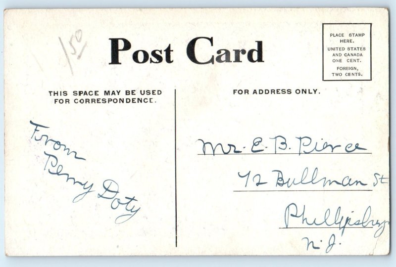 c1920 Chicago Illinois Postcard State St. North Madison Streetcar Building Road