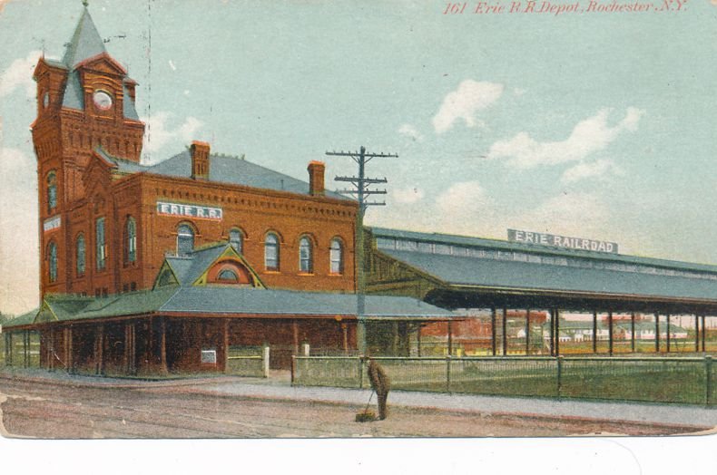 Rochester NY, New York - Erie Railroad Station - Depot - pm 1909 - DB