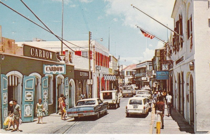 St Thomas Charlotte Amalie Main Street Shopping Distrist 1972 sk3354