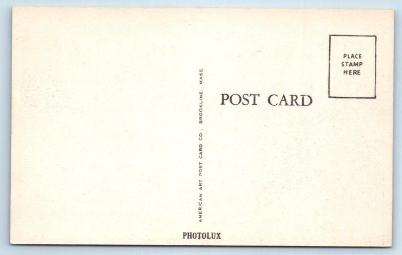 ST. JOHNSBURY, Vermont VT ~ PUBLIC LIBRARY Caledonia County c1930s-40s Postcard