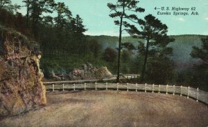 Vintage Postcard 1950's U.S. Highway 62 Eureka Springs Arkansas GP&E Pub.