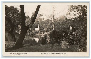 c1940's Botanical Gardens Melbourne Victoria Australia RPPC Photo Postcard