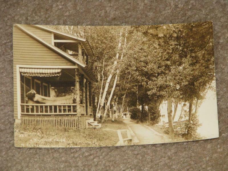 A Summer Camp at Cleverdale on Lake George, RPPC by J.S. Wooley, Ballston Spa,