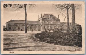 SEDAN FRANCE RAILROAD STATION 1916 FELDPOST GERMAN ANTIQUE POSTCARD railway