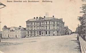 HALLSBERG SWEDEN~STORA HOTELLET och STADHUSET PHOTO POSTCARD