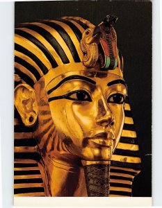 Postcard The Gold Mummy Mask (detail), Egyptian Museum, Cairo, Egypt