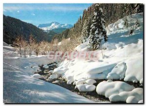 Postcard Modern Sonniger Wintertag in Graubunden