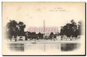 Postcard Old Paris Tuileries Garden