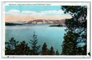 c1930's Beautiful Lake Pend D Oreille Near Sandpoint Idaho ID Unposted Postcard