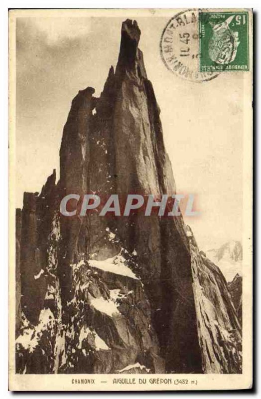 Old Postcard Chamonix Aiguille du Grepon