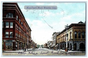 1908 West Fourth Street Exterior Building Waterloo Iowa Vintage Antique Postcard