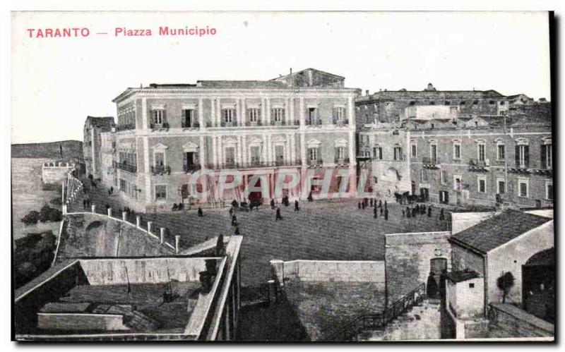 Postcard Old Taranto Piazza Municipio