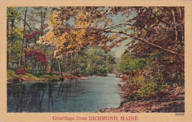 Maine Greetings From Richmond 1945