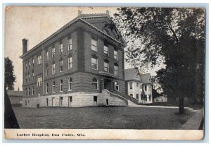 c1910 Luther Hospital Exterior Building Eau Claire Wisconsin WI Vintage Postcard 