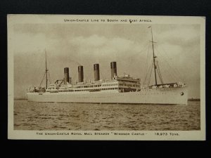 Union Castle Line WINDSOR CASTLE ROYAL MAIL STEAMER c1930s Postcard