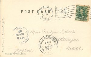 Gardner Massachusetts Crystal Lake 1907 Postmark Flag Cancel