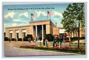 Vintage 1939 Postcard YMCA Building at the New York World's Fair NYC