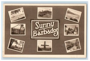 c1940s Multiview of Barbados Oldest British Colonies in West Indies Postcard