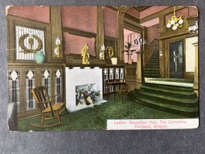 Ladies Reception Hall The Cornelius Portland OR Litho Postcard H1309083506