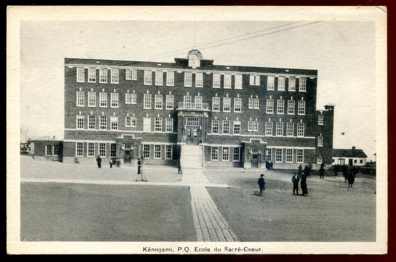 dc1111 - KENOGAMI Quebec 1920s Ecole du Sacre Coeur by Chabot