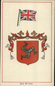 ISLE OF MAN Heraldic Crest EFA E.F.A. Series Coat Arms c1910 Postcard EXC COND