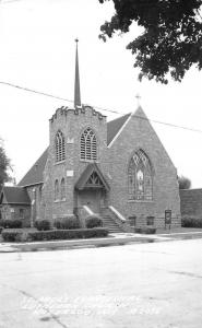 Waterloo Wisconsin St Paul Evangelical Church Real Photo Postcard K103569