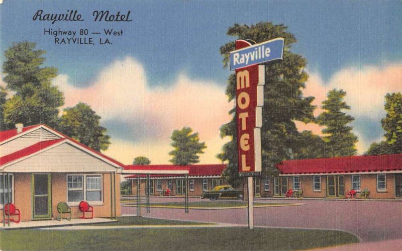 Rayville Louisiana Rayville Motel Linen Vintage Postcard AA39782