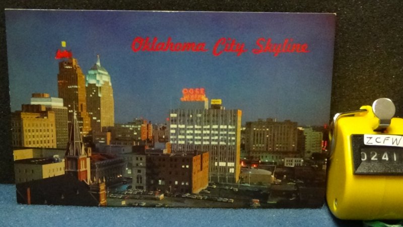 STD Vintage Skyline View of the Capitol Oklahoma City Unposted