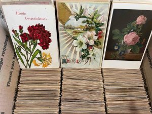 LOT/250+ RANDOM VICTORIAN HOLIDAY GREETINGS POSTCARDS 2 LBS READ DESCRIPTION