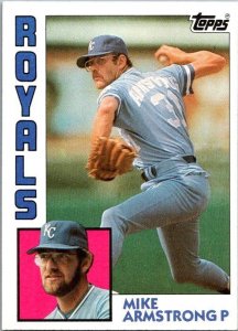 1984 Topps Baseball Card Mike Armstrong Kansas City Royals sk3572