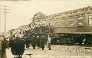 Railroad, MN, Odesa, Minnesota, Wreck of the Columbian, N.A. Brothers 934, RPPC