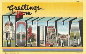 MT, Large Letter Linens HELENA & BUTTE & MONTANA  *Three* Curteich Postcards